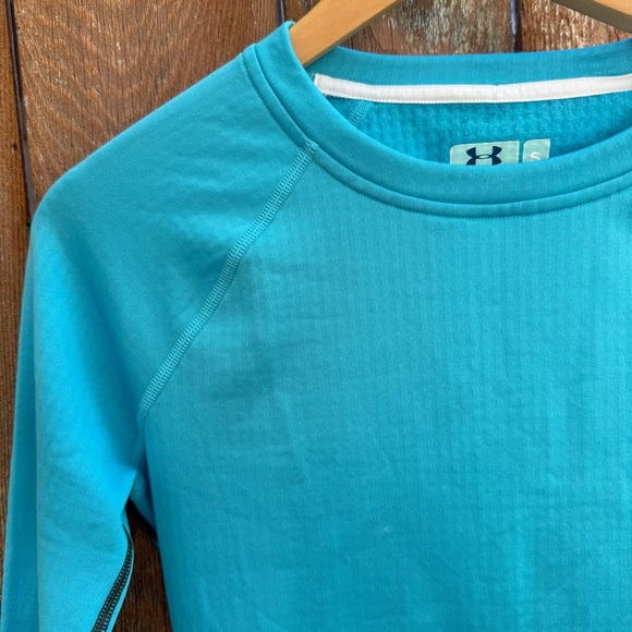 UNDER ARMOUR Women’s Blue Fitted Base 2.0 Long Sleeve Performance Top Size Small - Picture 2 of 13